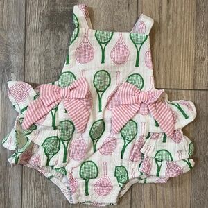NWT Girly Tennis Romper by Mud Pie